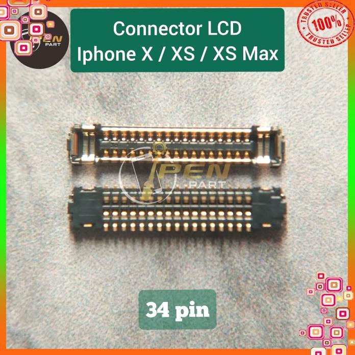 Konektor Lcd Iphone X Xs Max Original Socket Connector Layar Di Mesin