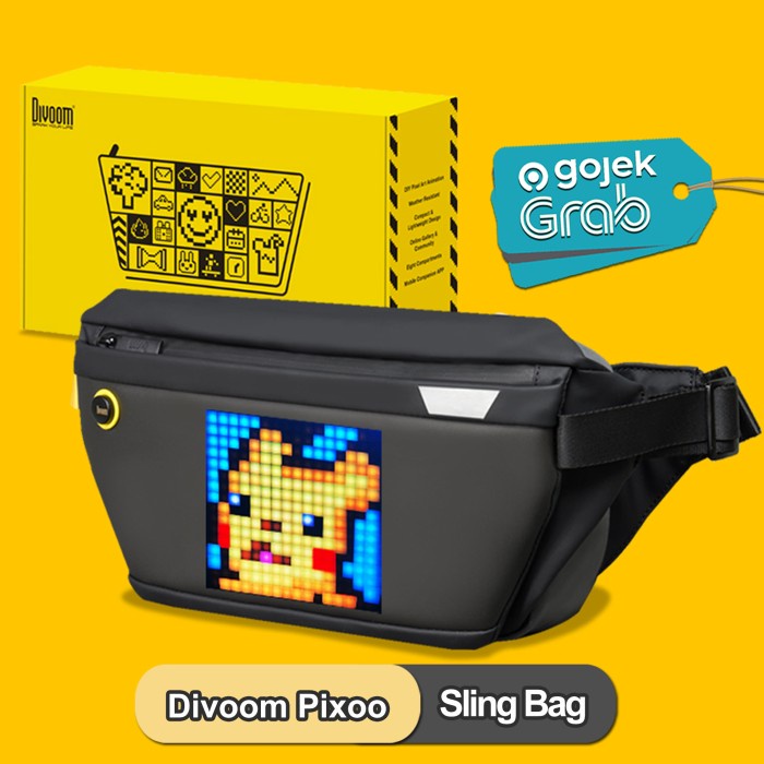 DIVOOM PIXOO SLINGBAG PIXEL TAS SELEMPANG SLING BAG LED SLEMPANG