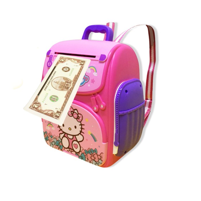 MAINAN MENABUNG CELENGAN TAS UNIK MUSIK LAMPU HELLO KITTY