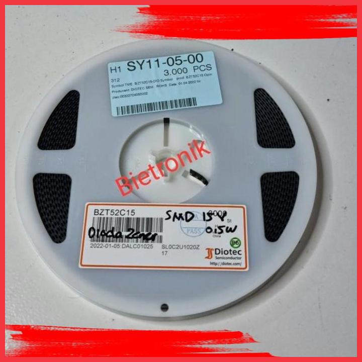 (BIE) DIODA ZENER 15V 0.5W SMD SOD-123F ORIGINAL DIOTEC SEMICONDUCTOR