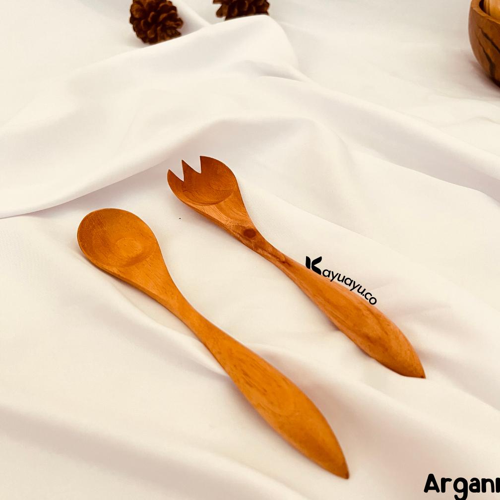 SENDOK KAYU KOREA / SENDOK GARPU KAYU / SENDOK DESSERT / SENDOK KOPI / SENDOK MADU / SENDOK KOREA SE