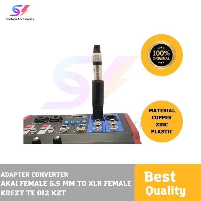 Adapter Converter Akai Female 6.5 Mm To Xlr Female Krezt Te 012 Kzt