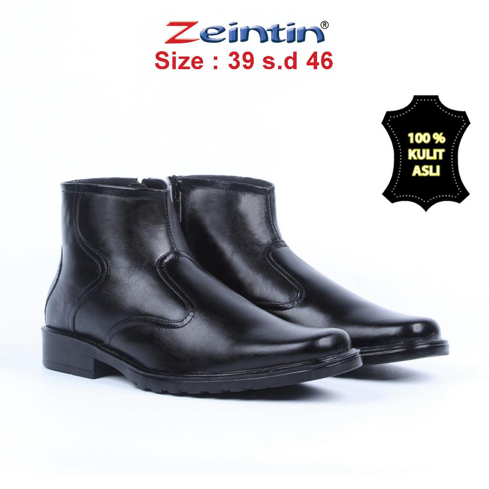 Zeintin - Sepatu Boots Pria Sepatu Boot Pdl Pdh Bahan Kulit Sapi Sepatu Kantor Kerja  Original Zeint