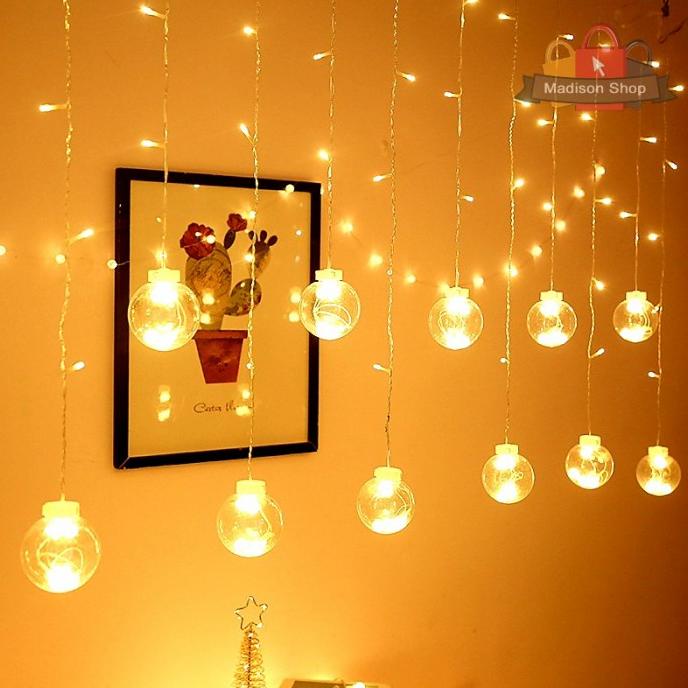 

New Sale Lampu Tirai Bohlam Led Warm White Lampu Bola Transparan Light Ball Pengiriman Cepat