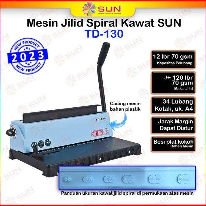 

Mesin Jilid Spiral Kawat A4 TD-13