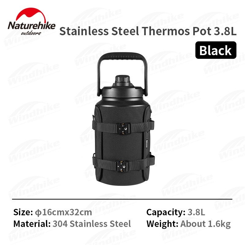 TOKO.PEJALAN THERMOS POT STAINLESS STEEL 3,8 LITER NATUREHIKE NH22SJ001