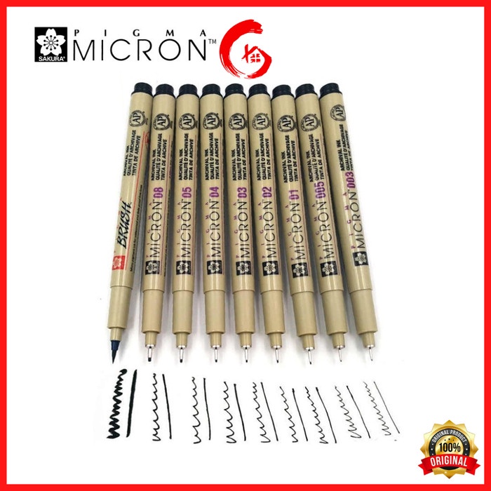 

Sakura Pigma Micron / Drawing Pen Pigment Ink Set 9 Terbaru
