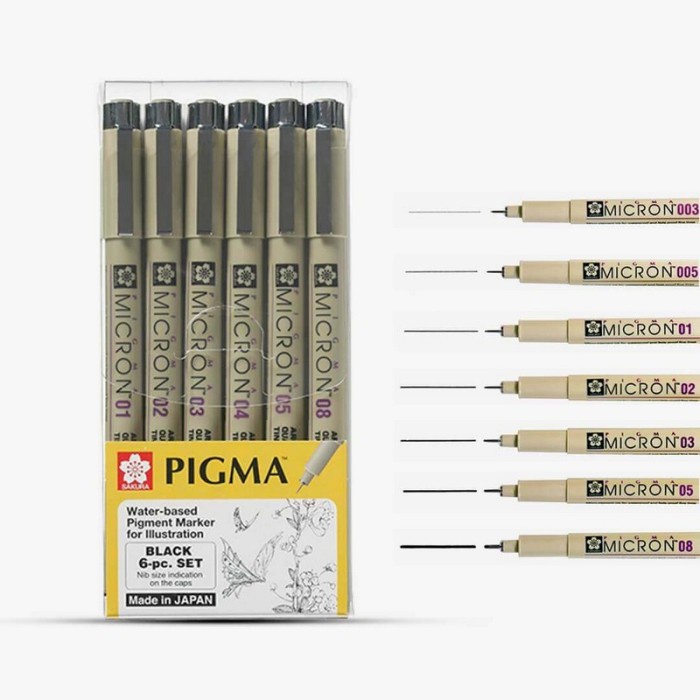 

Sakura Pigma Micron Set 6 Xsdk-6A Terbaru
