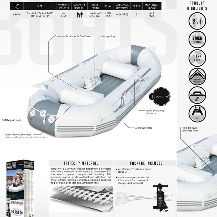 Perahu Karet Marine Pro Bestway Terbaru