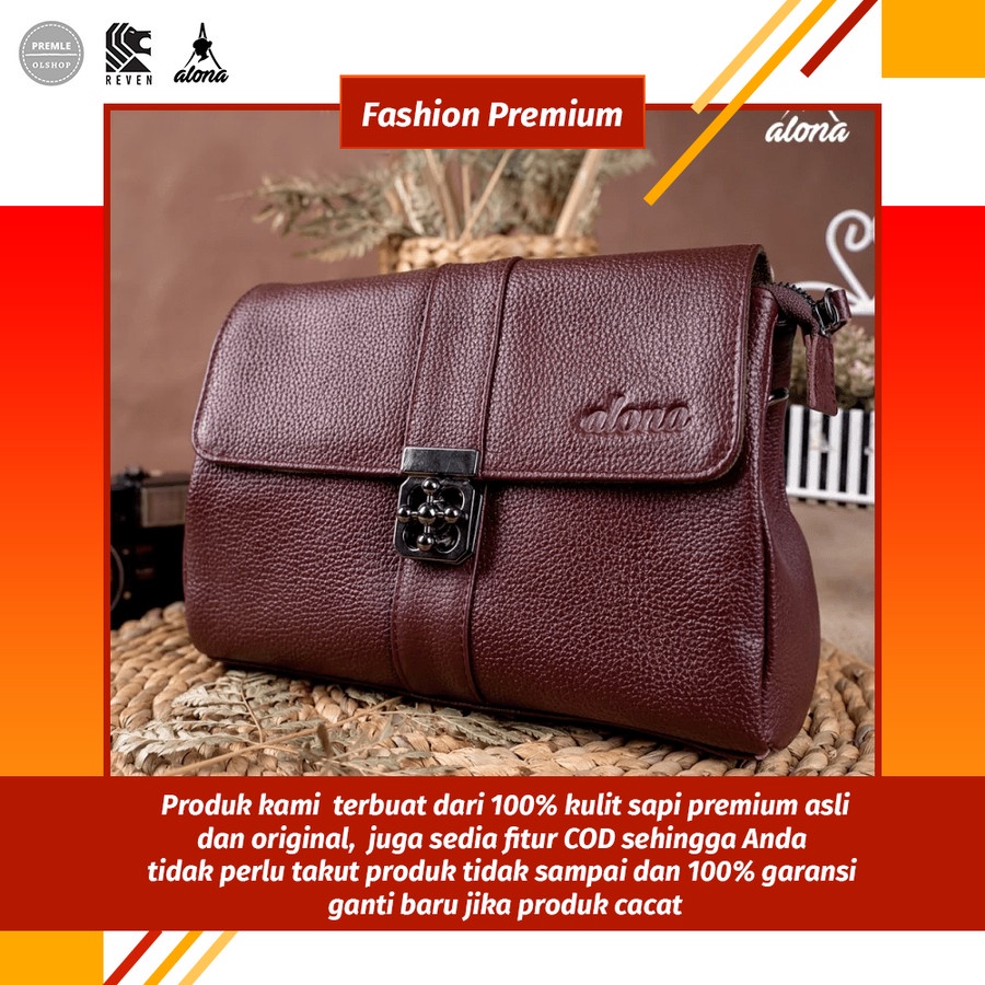Tas Kulit Wanita Tas Selempang Kulit Wanita Premium Branded Original Alona Tas Slempang Ori