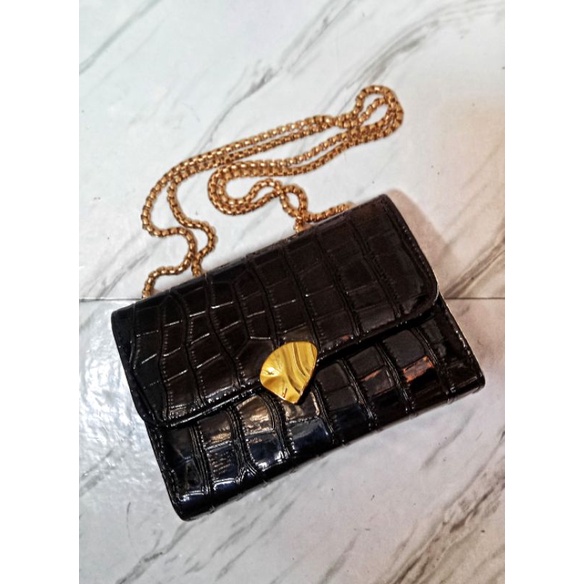 Sling bag # tas wanita # tas hitam # tas kondangan # tas mewah tali rantai