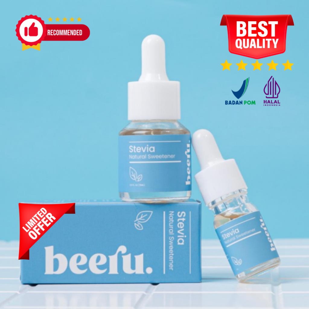 

Beeru Sweetener 5Ml & 15 Ml - Gula Pemanis Stevia Tetes Cair Dari Daun Stefia - Stevia Beeru
