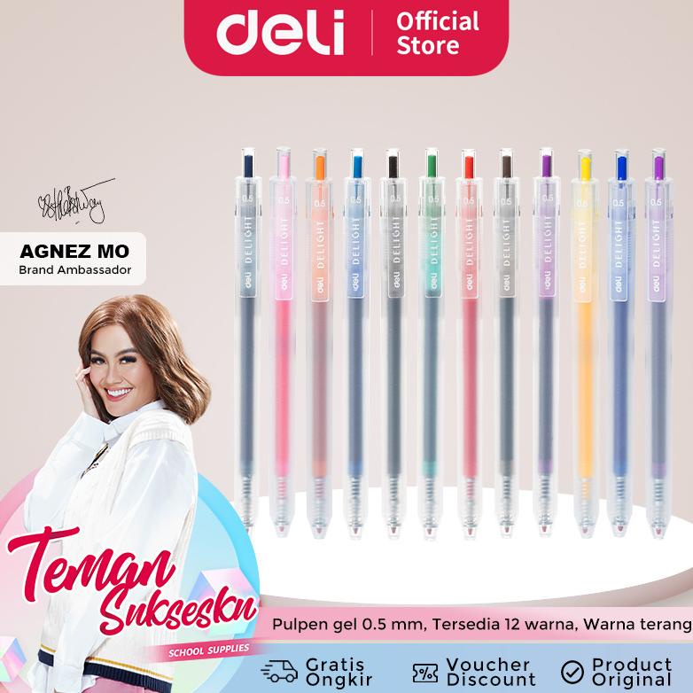 

Deli Gel Pen / Pulpen Gel 0.5 mm Berbagai Macam Warna EG118