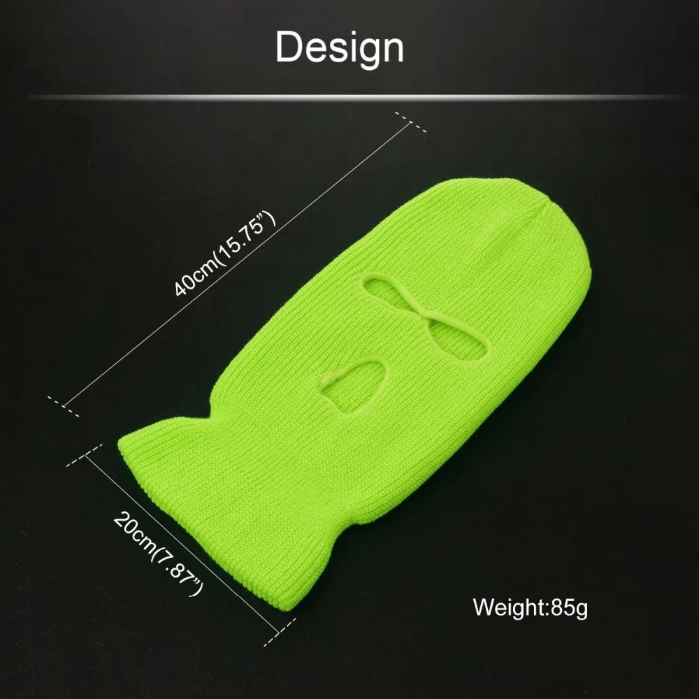 Balaclava 3 Hole Ski Mask Aesthetic Full Face Ski Mask Winter Quality