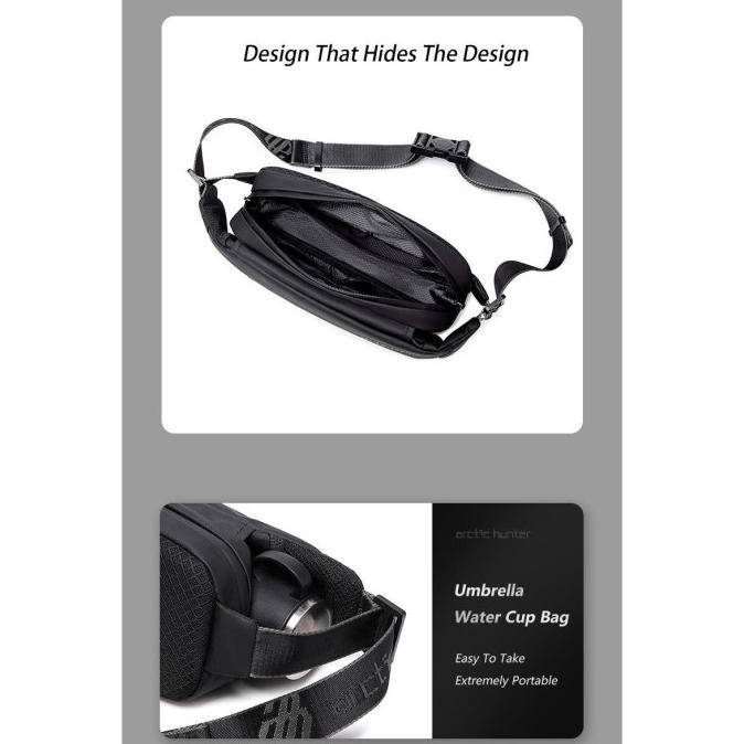 YB00029 Tas Selempang Arctic Hunter Sling Bag Pria Waterproof YB0029