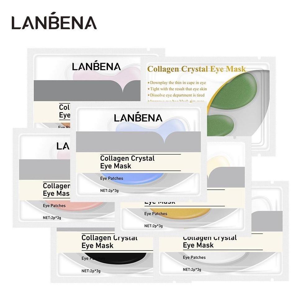 LANBENA Eye Mask PATCH Masker Mata Kantong Mata Black Eye Mata Panda Collagen Gold Crystal Korea