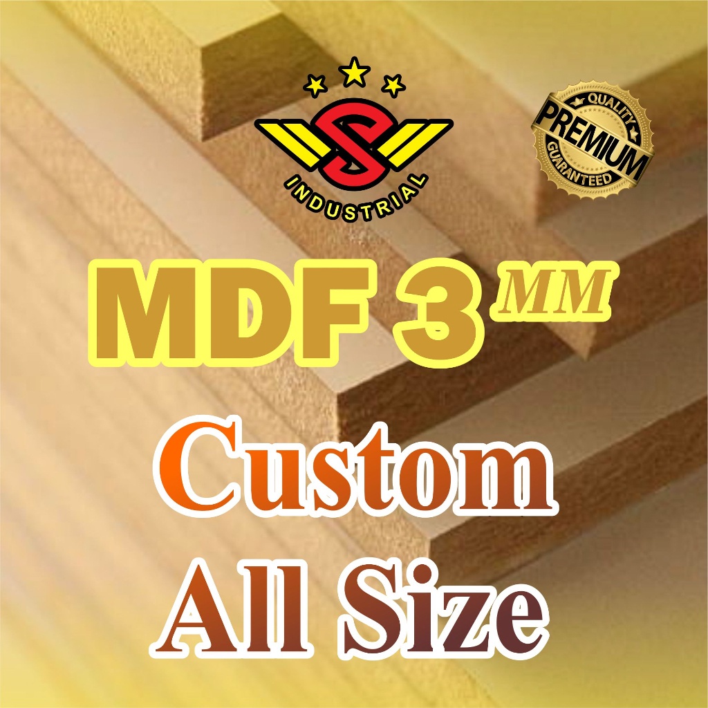 

[ Custom ] Papan MDF Tebal 3mm -----Rp.4/cm-----