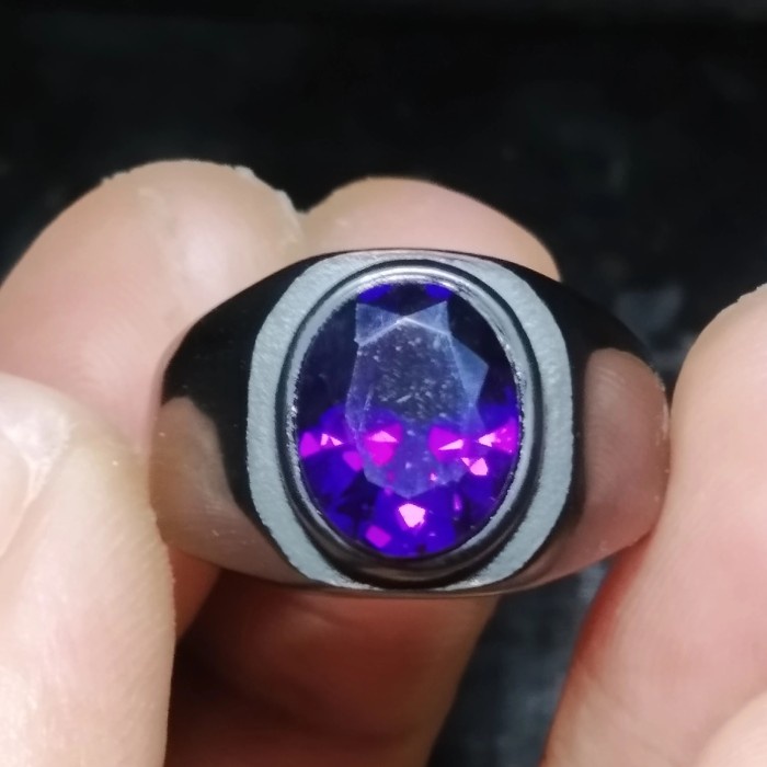 Mei Cincin Batu Kecubung Amathys Cutting,Cincin Akik,Akik,Batu Akik Asli