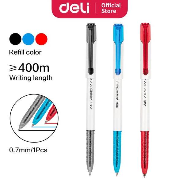 

Deli Ballpoint Pen / Bolpoin Pulpen 0.7mm Tinta Hitam Biru Merah Isi 1 pcs Penulisan Halus EQ23