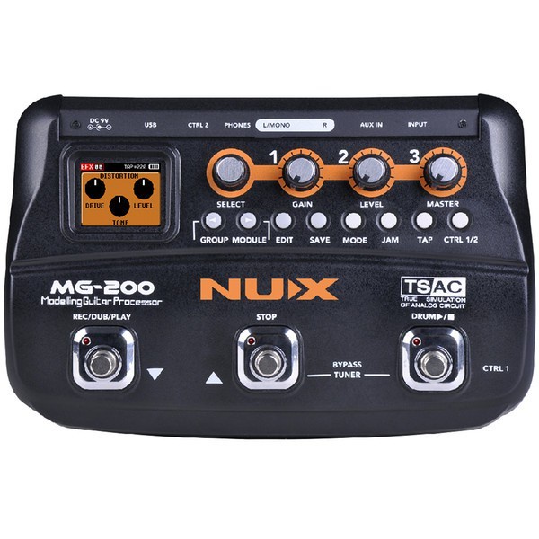 MG 200 Nux Effect Gitar Elektrik Multiefek Lengkap Full Original NUX