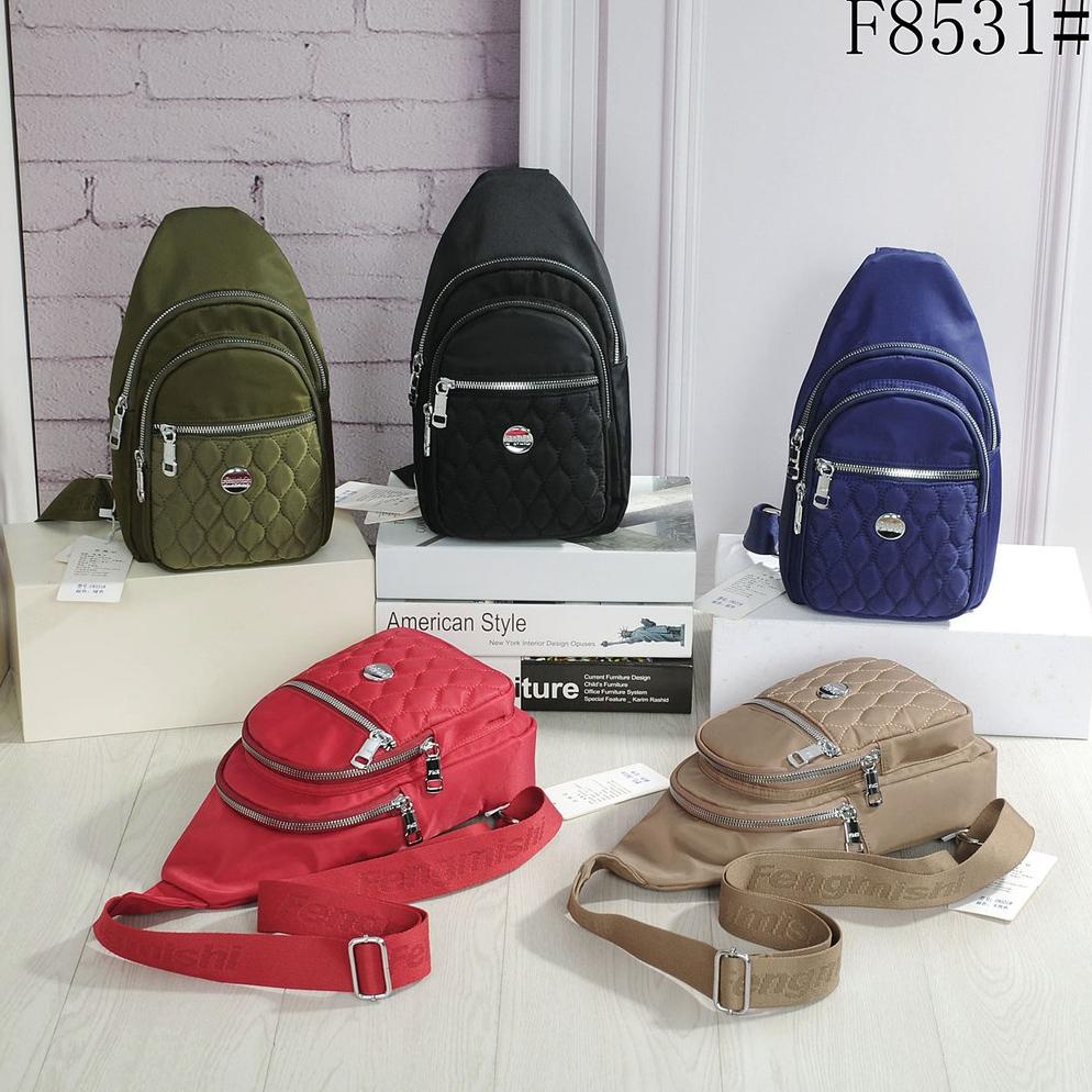 Tas Wanita Pria Import Jinjing dan Selempang FENGMISHI FMS8531 8531 FMSF8531 F8531 Bordir Parasut