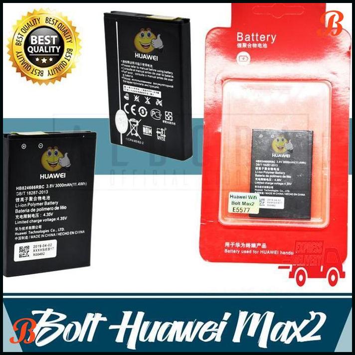 BATERAI MODEM BOLT MIFI HUAWEI WIFI MAX 2 3000MAH E5577 HB824666RBC | BTR