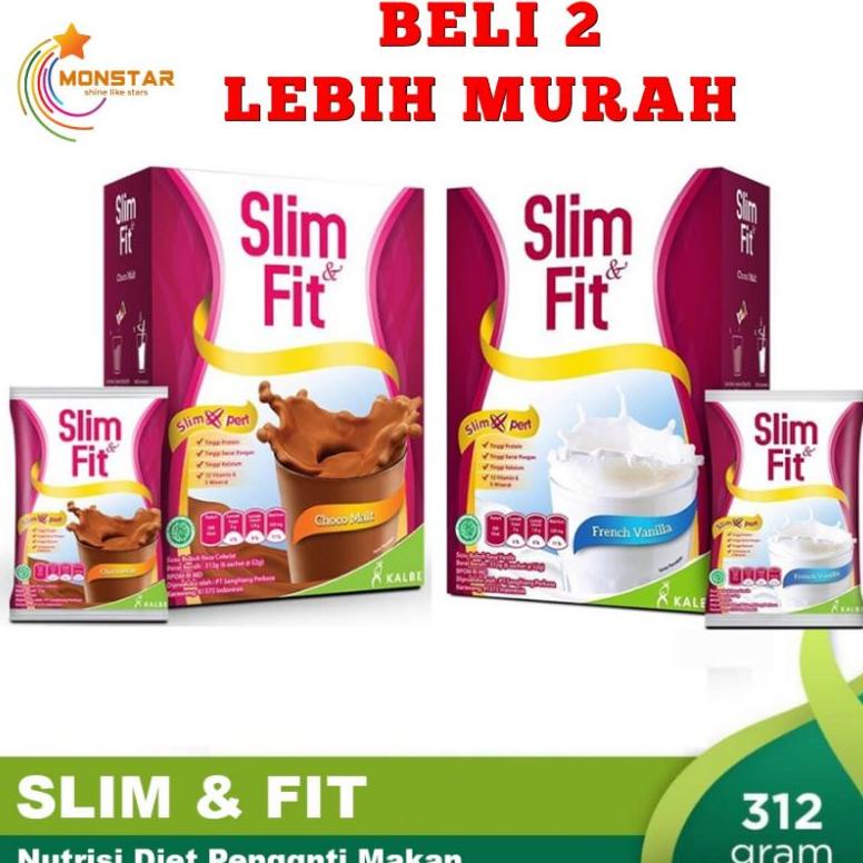 

BAYAR DITEMPAT Susu Slim & Fit Milk 6x52gr Vanila atau Coklat/ Slim Fit Susu Kalbe/ Slimfit susu diet / Slim Fit Coklat Vanila / slim&fit susu Kalbe ,.
