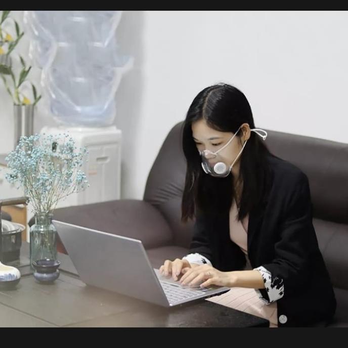 masker KN95 transparan model baru silikon premium import