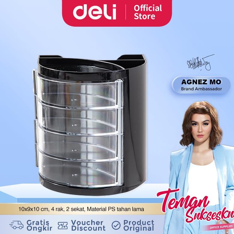 

Deli Tempat Alat tulis Desk Organizer 4 laci yang dapat diputar E9133