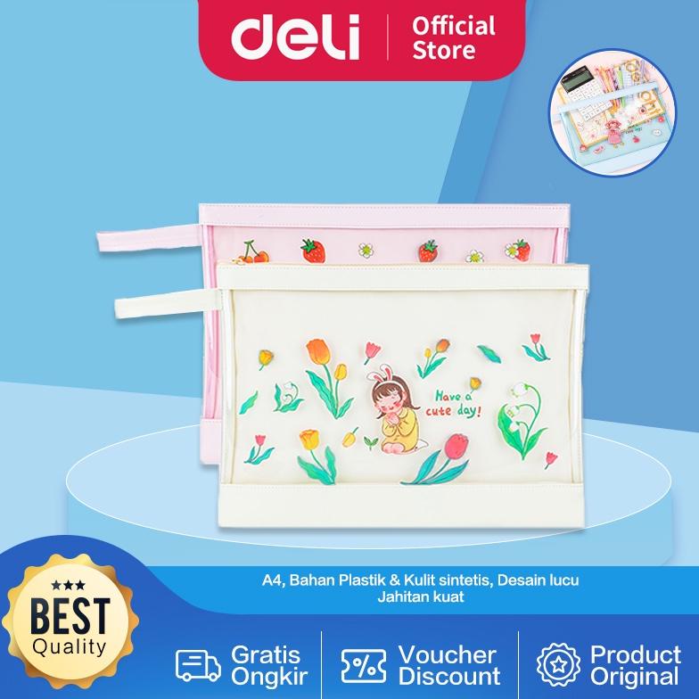 

Deli Zipper Pouch / Pouch Kain / Tas Dokumen A4 Desain Kartun Lucu 73343