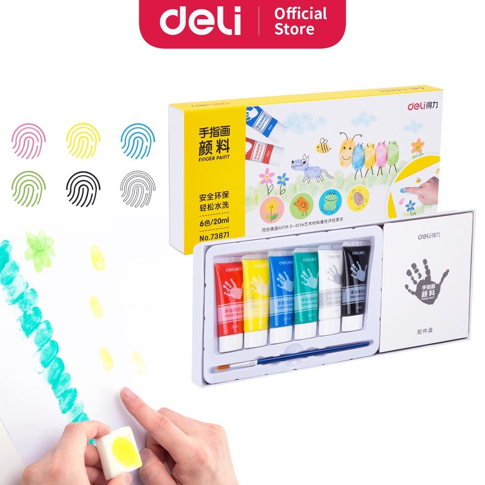 

Deli Cat Jari Tangan Isi 6/12 Warna 20ml/Warna dengan Kuas dan Dua Spons 73871 73872