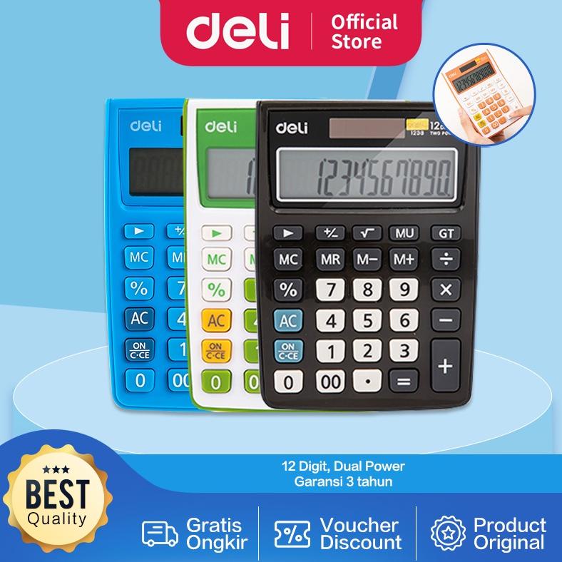 

Deli Kalkulator 12 digit LCD berkualitas Garansi 3 Tahun E1238