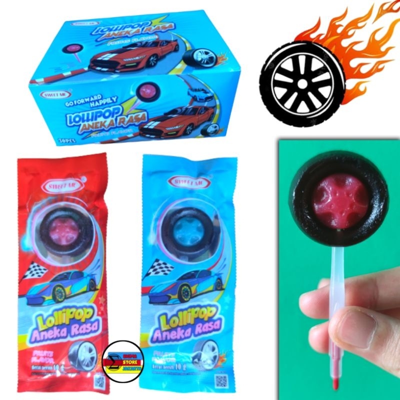 

Permen Lolipop Bentuk Mobil Dan Roda 1 Pa Isi 30 Pcs - Permen Jadul Lollipop Sweet Me Bentuk Mobil