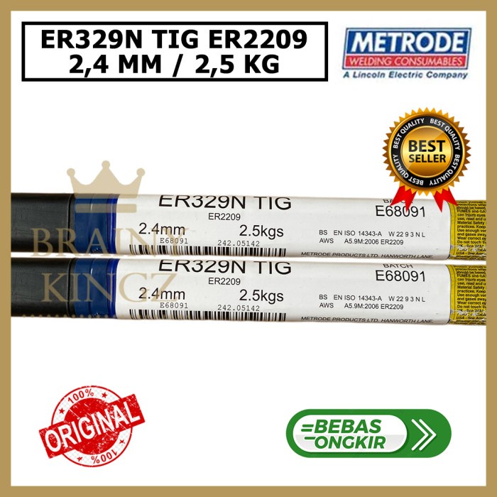 Ready Siap Kirim Kawat Las Duplex Metrode Er329N / Er2209 Ukuran 2,4Mm, 2.5 Kg Er 2209
