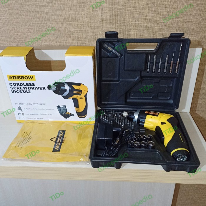 Promo Krisbow Cordless Screwdriver / Mesin Obeng Elektrik