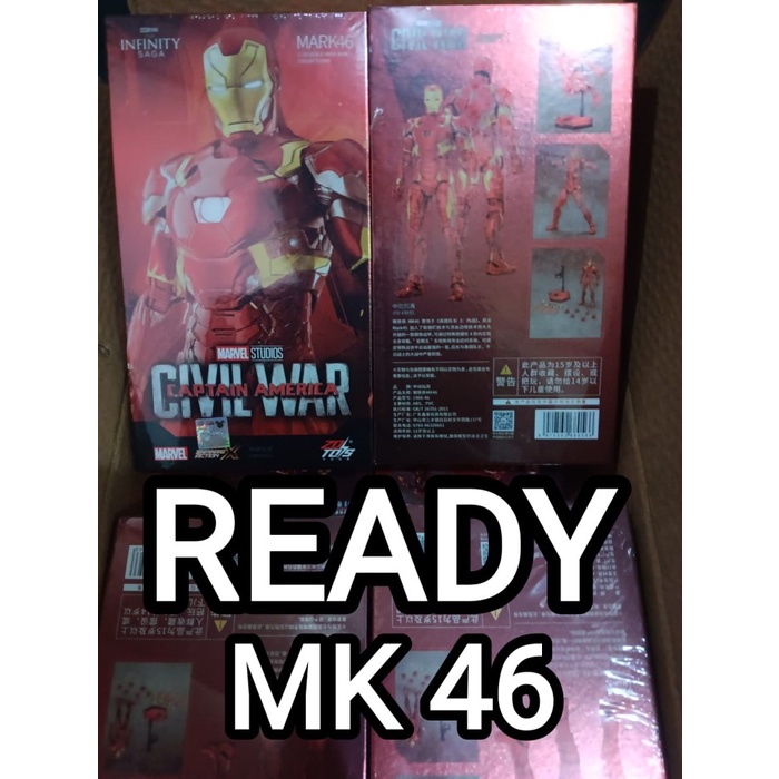Zd Toys Marvel Iron Man Mk 46 Ironman Mark 46 Avengers Civil War Ready