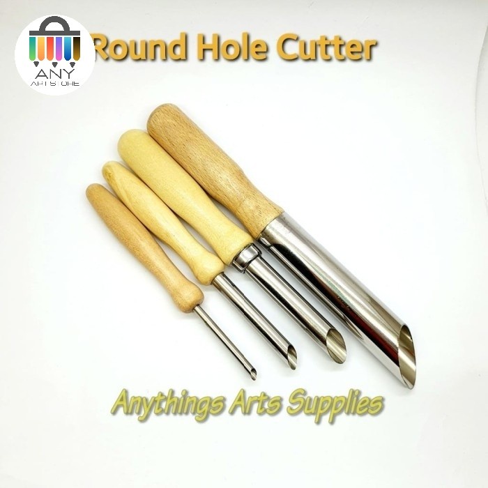 

ROUND HOLE CUTTER SET 4 - STAINLESS STEEL CIRCLE SHAPING CLAY TOOLS