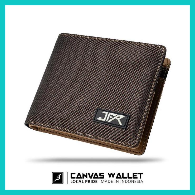 JFR Daru Wallet - Dompet Pria Bahan Kanvas Army JP56