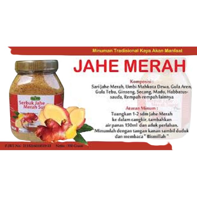 

Paket 3 Botol Jahe Merah Rd Plus Habbatussauda 330Gram Kemasan Toples Bukan Al Badr