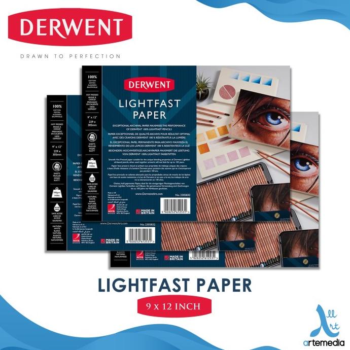

Kertas Gambar Derwent 229x305mm Lightfast Pencil Drawing Paper Pad
