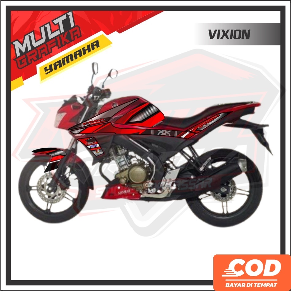 Stiker Decal VIXION R Sticker StripingVariasi Aksesoris Emblem Dekal Steriping Motor YAMAHA VIXION R