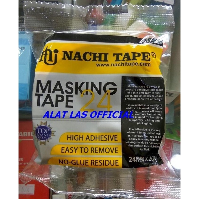 

:<:<:<:<] Masking Tape / Lakban Kertas Nachi 12mm, 24mm, 48mm x 20 Yard - 24mm