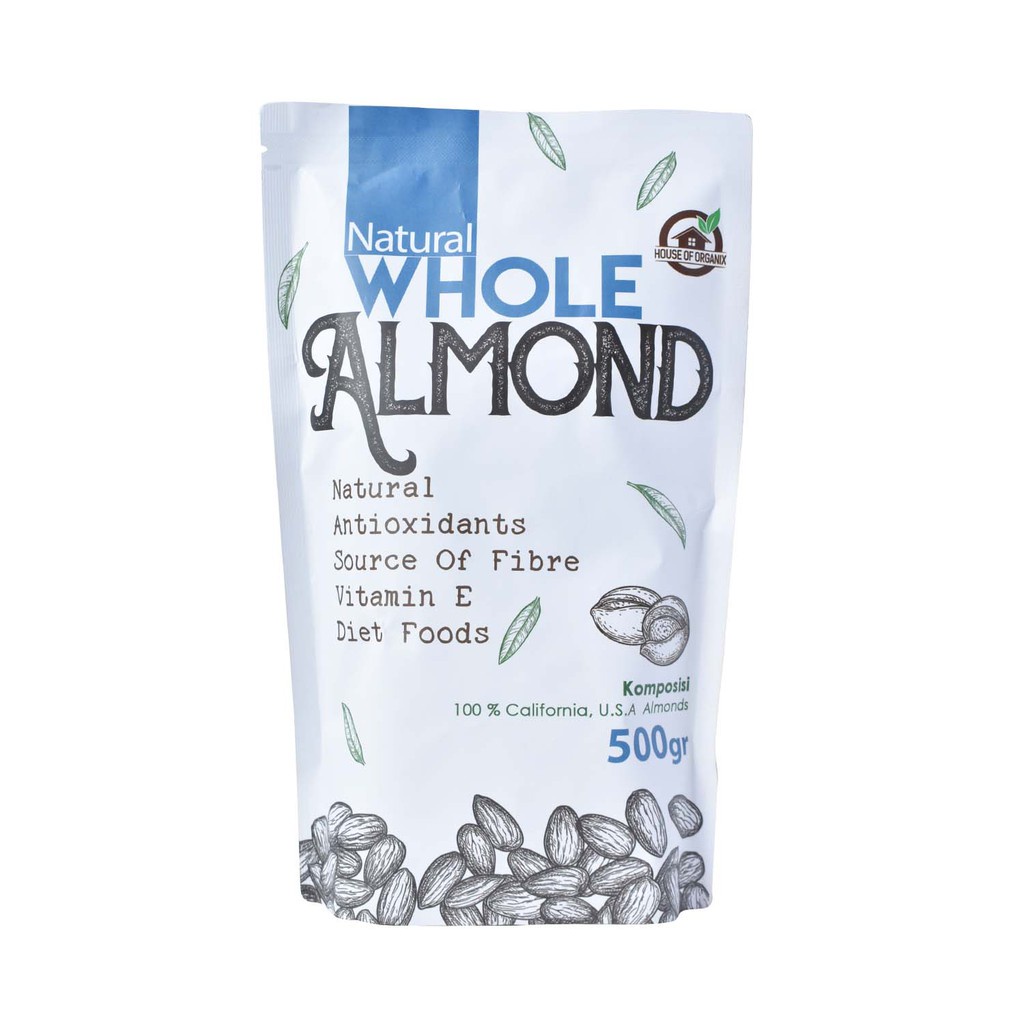 

Natural Whole Almond ( Kacang Almond Natural ) 500 Gr