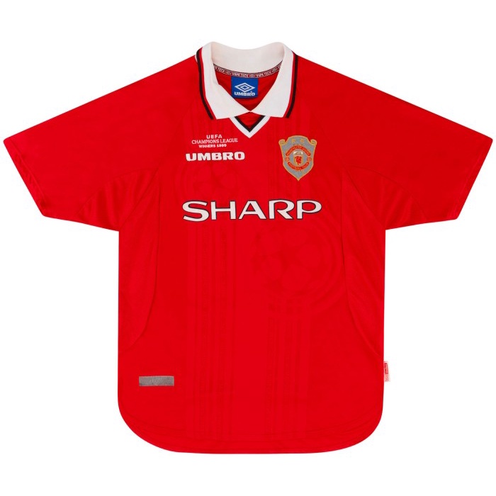 Kaos Jersey Bola Umbro UEFA Winners 1999 Manchester United Ori Second