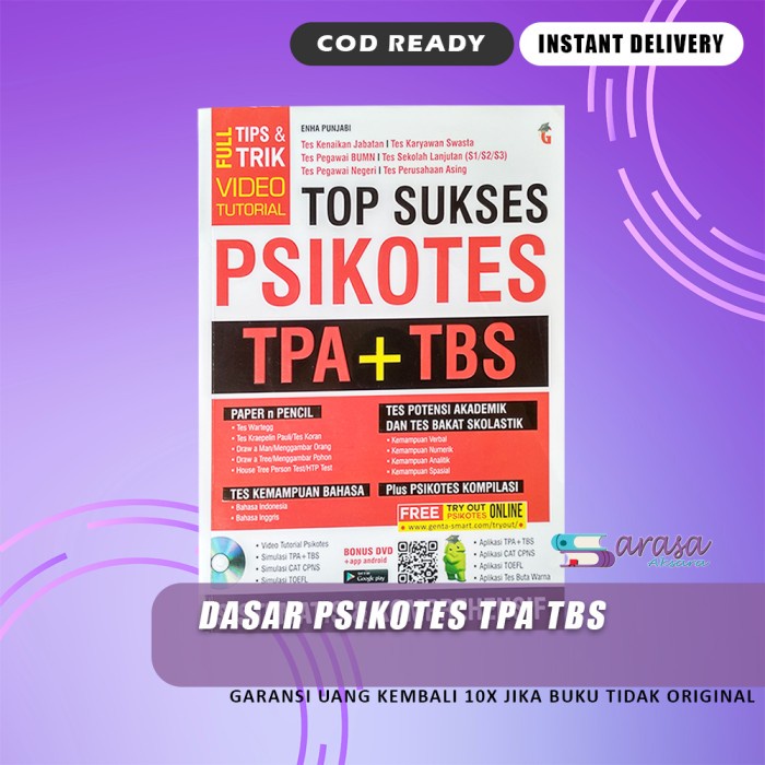 

NEW BUKU TES PSIKOTES : TOP SUKSES PSIKOTES TPA + TBS