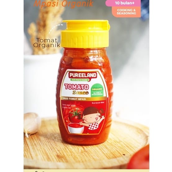 

Pureeland Saus Tomat Mpasi Organik / Organic Tomato Sauce / Mpasi Bayi Organik / Makanan Bayi /