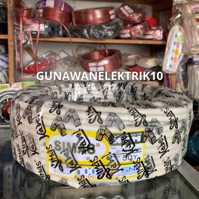Kabel Simas 2X1,5 Kabel Nym Sni Merk Simas 2X1.5, 50Y Berkualitas