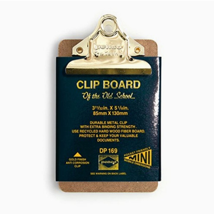 

Clipboard Vintage Japan Penco, Gold Clip, A5 Dan Mini Berkualitas