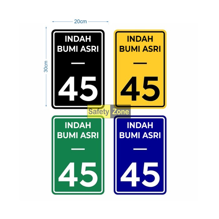 

Papan Plang Nomor Rumah 20Cm X 30Cm Plat Alumunium Berkualitas