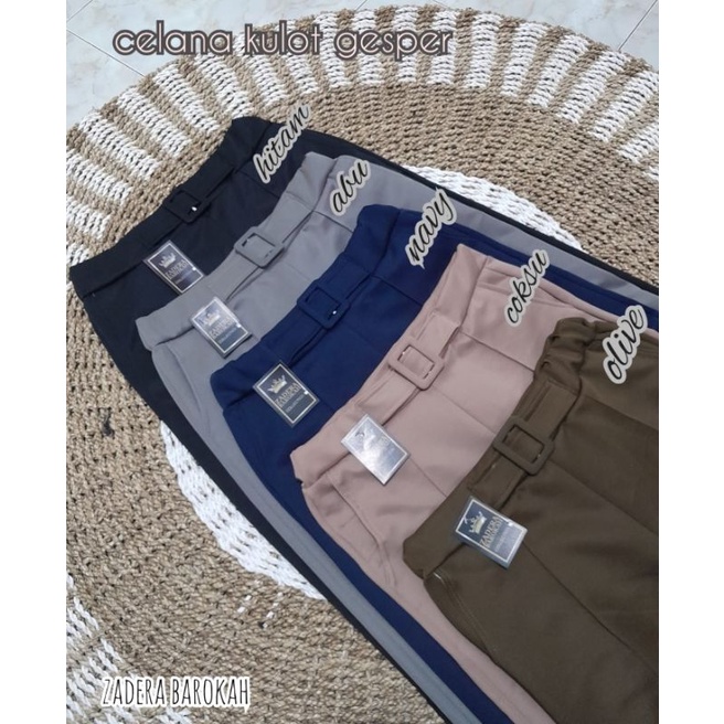 Celana kulot scoder wanita kulot sabuk celana panjang wanita